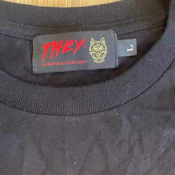THEY Wolfpac Unofficialthey.coml Merch Shirt Tour Sz Large NWOT - Picture 4 of 7